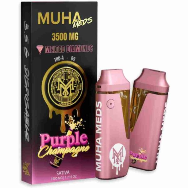 Muha Meds THCa Delta-9 THC Melted Diamonds Disposable Vape 3.5g - Image 5