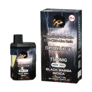 Black Mamba Thunder Live Resin Euphoria Blend Disposable 7.5g