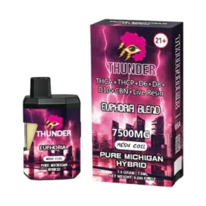 Pure Michigan Thunder Live Resin Euphoria Blend Disposable 7.5g